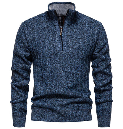 Herren Pullover Stehkragen Zipper Modern Casual