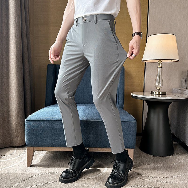 Herren Slim-Fit Hose Hochwertig mit Taschen Elegant - BerlinGlamour
