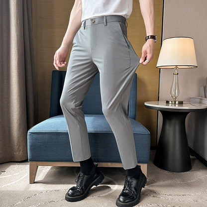 Herren Slim-Fit Hose Hochwertig mit Taschen Elegant - BerlinGlamour