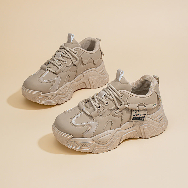 Damen Sneaker Sportlich Chunky Weite Passform bequem