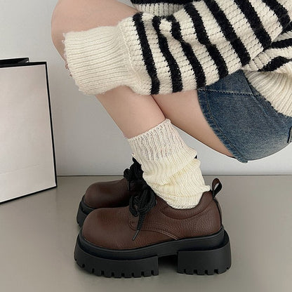Damen Chunky Schuhe Hoch Dickes Profil Modern