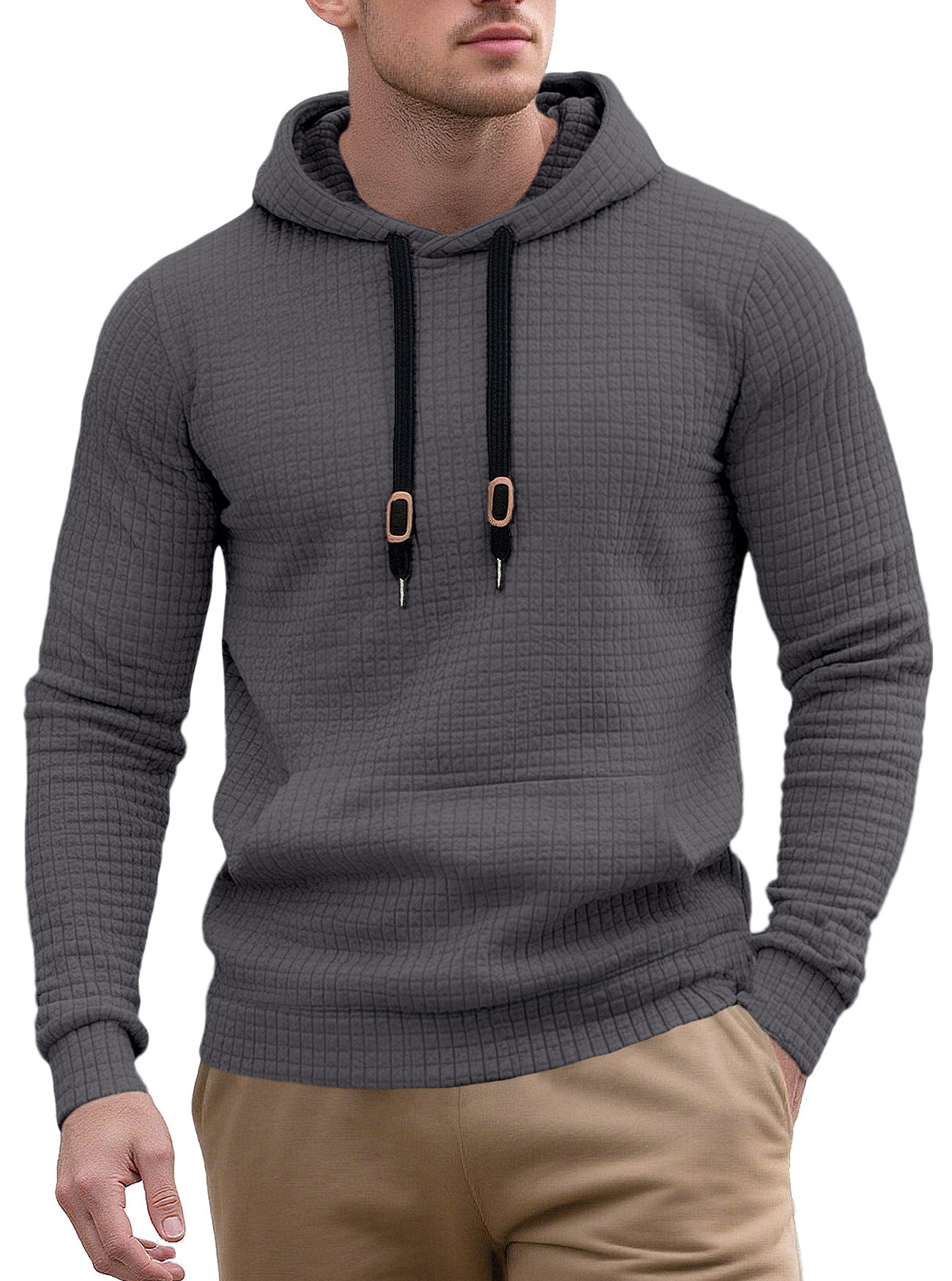 Herren Hoodie Modern Strukturiert Trendig Berlin Style