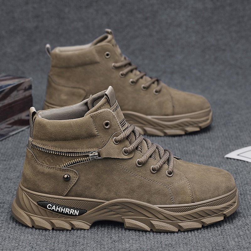 Damen Sneaker Hoch Reißverschluss Detail Robust - BerlinGlamour