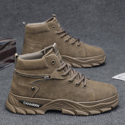 Damen Sneaker Hoch Reißverschluss Detail Robust - BerlinGlamour