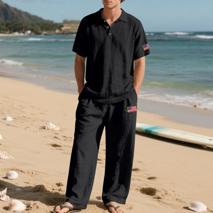 Herren Strandoutfit Leicht Atmungsaktiv Sommer