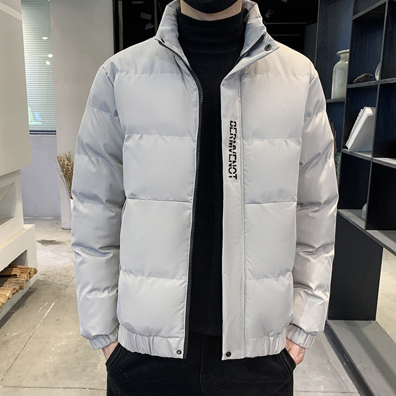 Herren Steppjacke Wärmeisoliert Winterjacke Schwarz