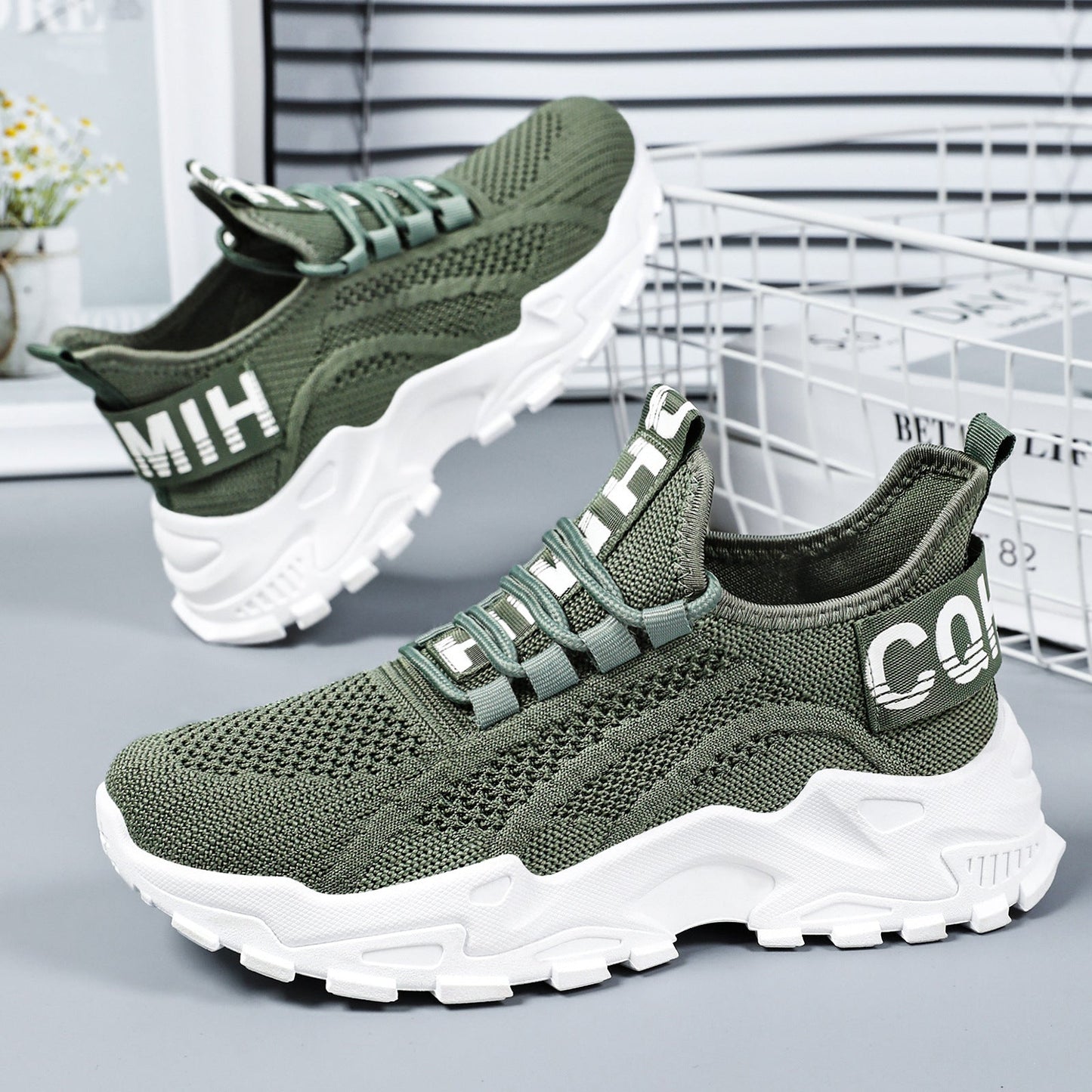 Damen Sneaker Sportlich Bequem atmungsaktiv Mesh