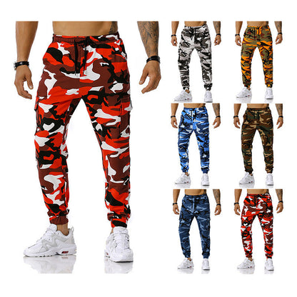 Herren Camo-Hose elastisch mit Taschen