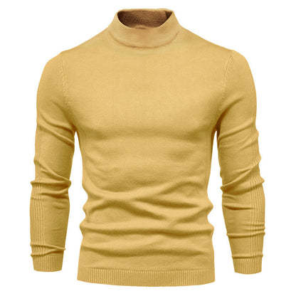 Herren Rollkragenpullover Weich Merinowolle Elegant