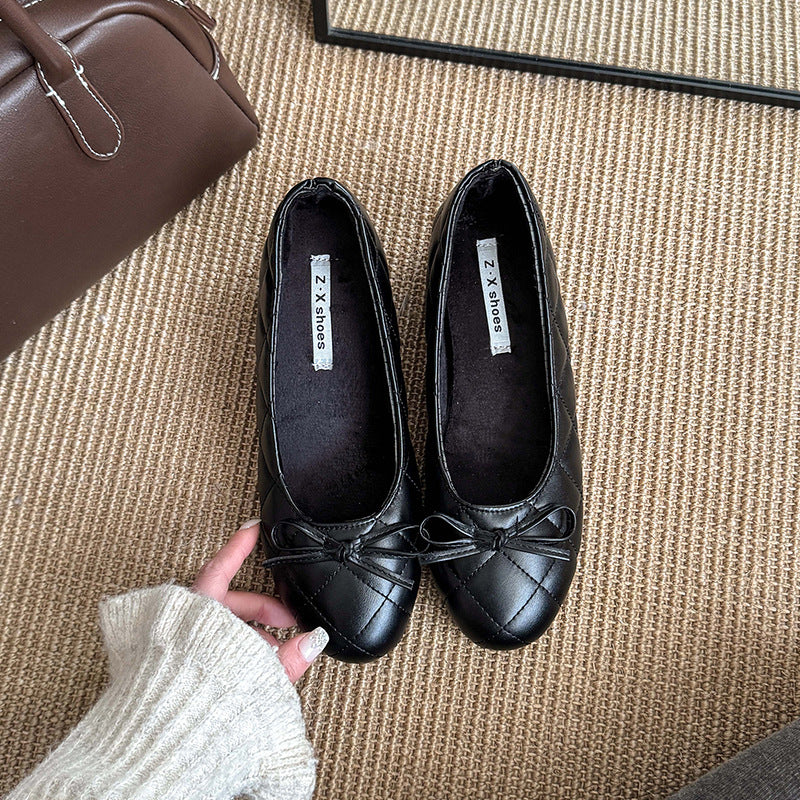 Damen Ballerinas Elegante RiemenSchuhe Mit Steppoptik