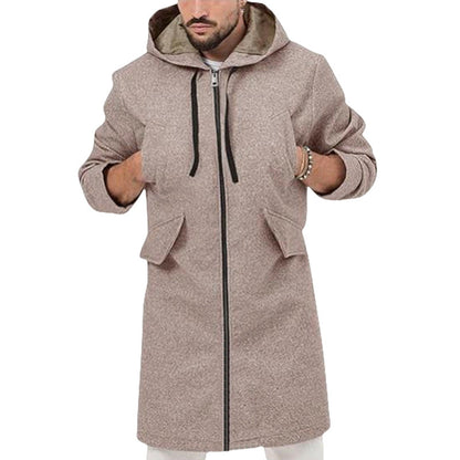 Herren Langjacke mit Kapuze Modern Stylish