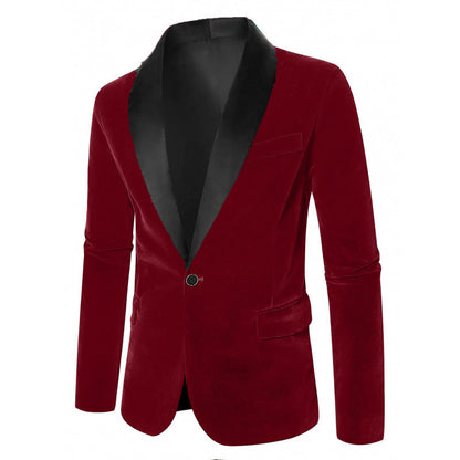 Herren Blazer Samt Elegant Revers Schnitt