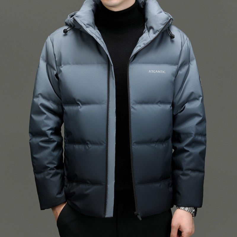 Herren Steppjacke Warm Isoliert mit Kapuze Modern - BerlinGlamour