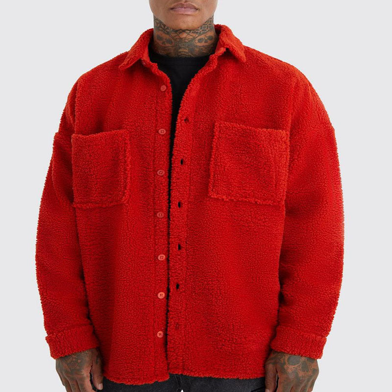 Herren Fleecejacke Warm mit Brusttaschen und Reißverschluss