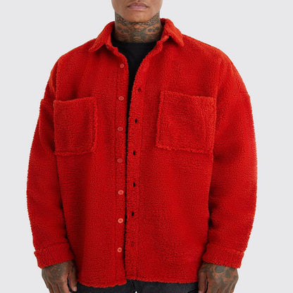 Herren Fleecejacke Warm mit Brusttaschen und Reißverschluss