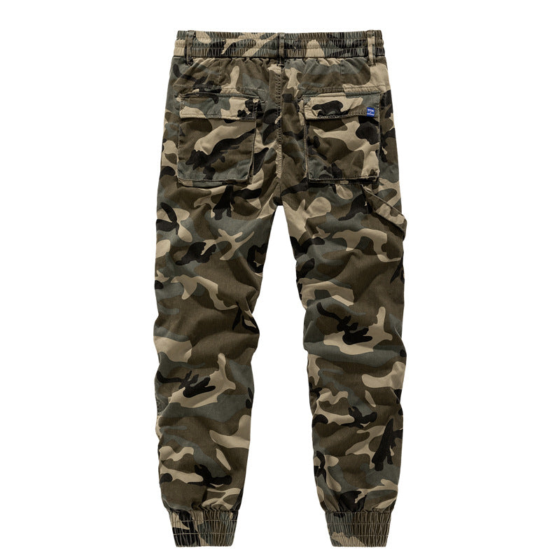 Herren Cargohose Camouflage Elastisch Vieltaschig
