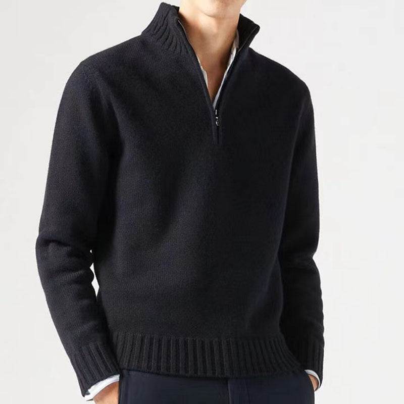 Herren Pullover Modern Hochkragen Reißverschluss
