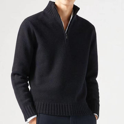 Herren Pullover Modern Hochkragen Reißverschluss