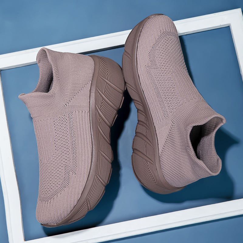 Damen Sneaker Bequem Elastisch Sportlich Schuhe