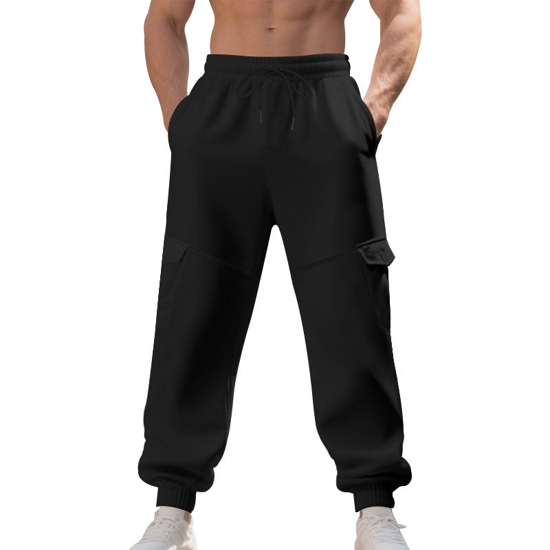 Herren Trainingshose Bequem Elastisch Mit Seitentaschen