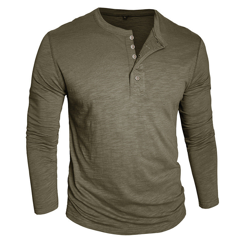 Herren Langarmshirt Knopfverschluss Modern Berlin_Style