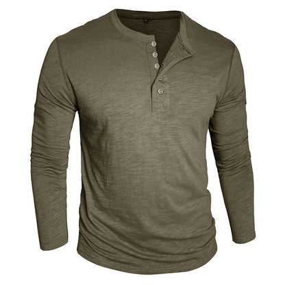 Herren Langarmshirt Knopfverschluss Modern Berlin_Style