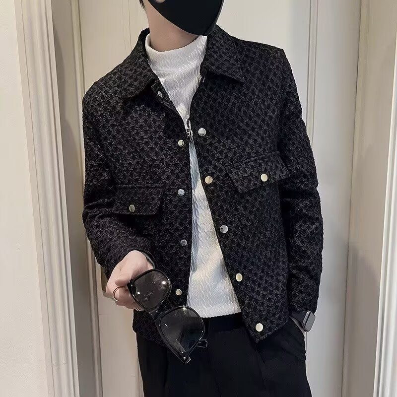 Herren Lederjacke Modern mit Nieten und Struktur - BerlinGlamour