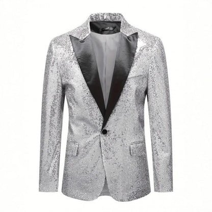 Eleganter Herren Blazer Smokey Pailletten Anzug