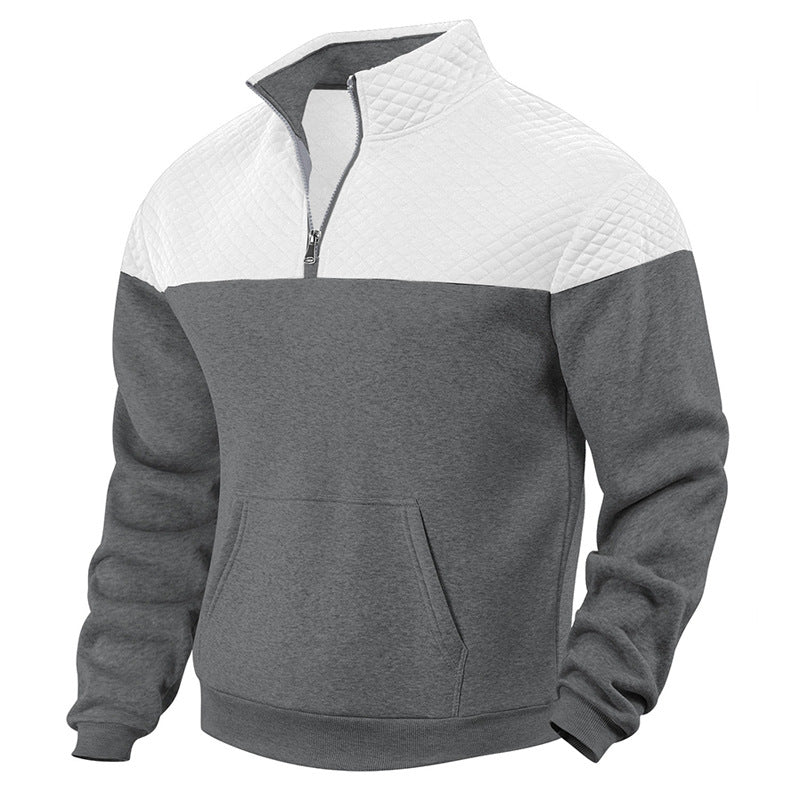 Herren Sweatpullover Lässig Gepolstert Reißverschluss Modern