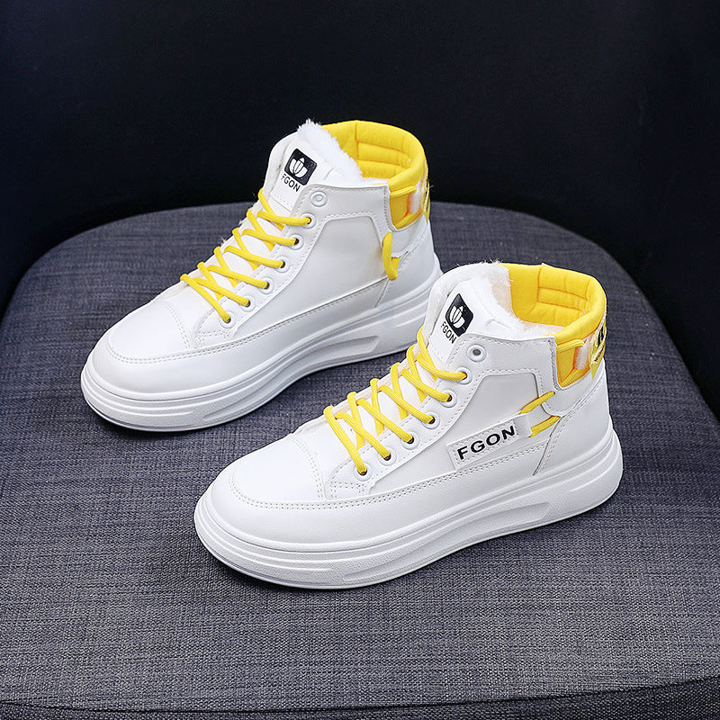 Damen Sneaker Hoch Hoher Schaft Kuschelig Sportlich