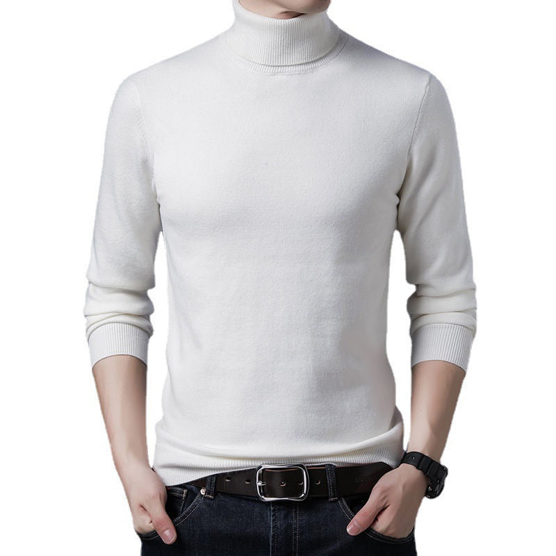 Herren Rollkragenpullover Weich Strick Warm