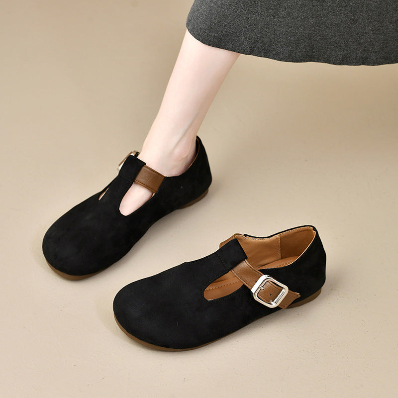 Damen Mokassins Bequem Modisch Riemen Schuhe