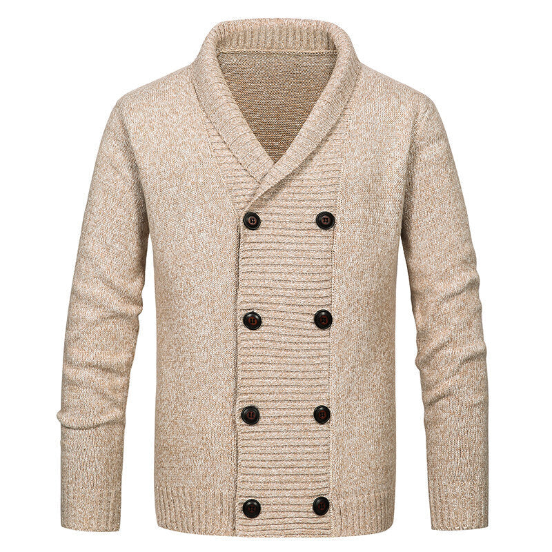 Herren Strickjacke Modern Schalkragen Dekorativ