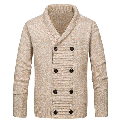 Herren Strickjacke Modern Schalkragen Dekorativ