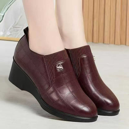 Damen Stiefeletten Wedge Komfortabel Elegant Elastisch