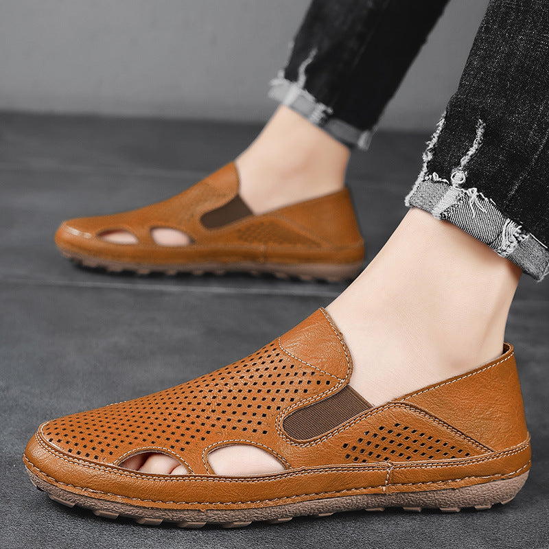 Damen Leder Slipper Bequem Luftig Sommer