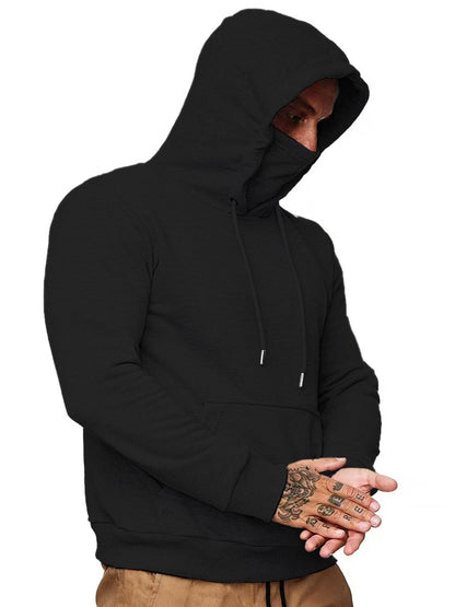 Herren Kapuzenpullover Gesichtsschutz Multifunktionsjacke Warm