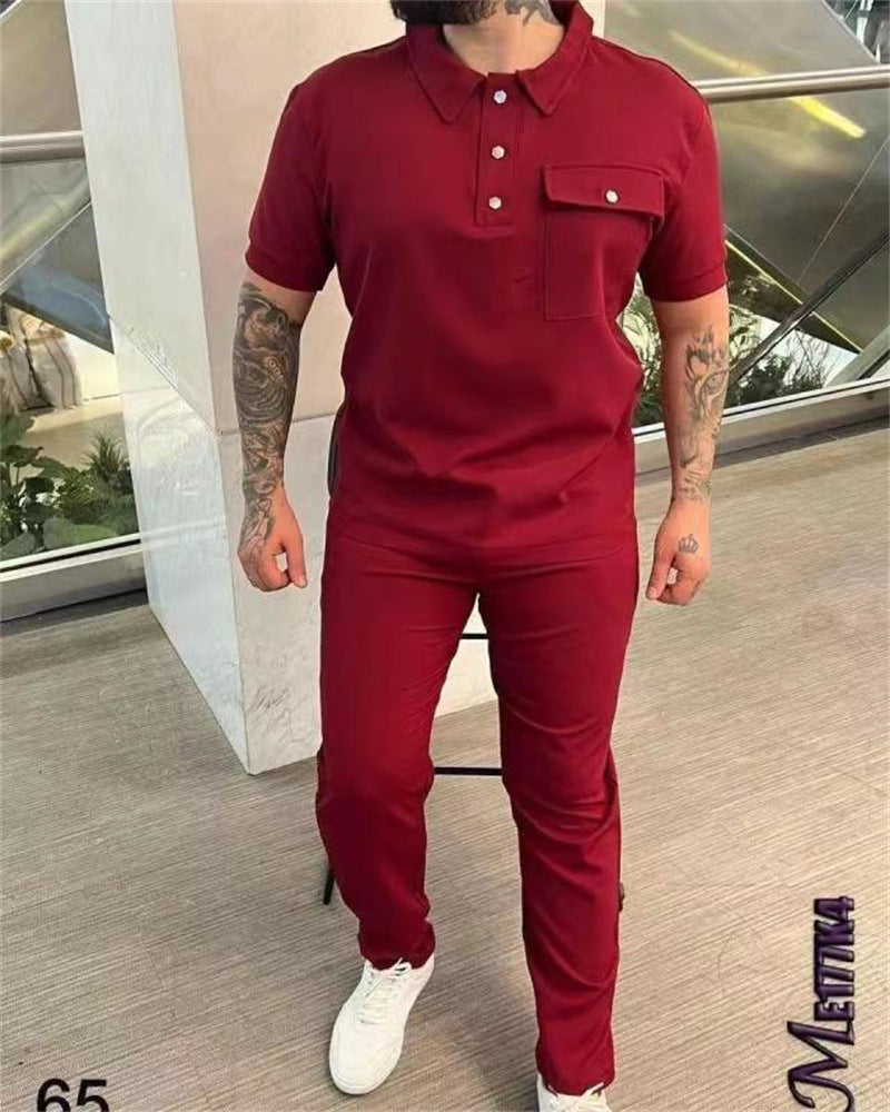 Herren Polo Set Modern mit Hose Berlin Style