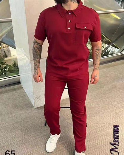 Herren Polo Set Modern mit Hose Berlin Style