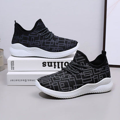 Damen Sneaker Atmungsaktiv Freizeitschuh Strickdesign
