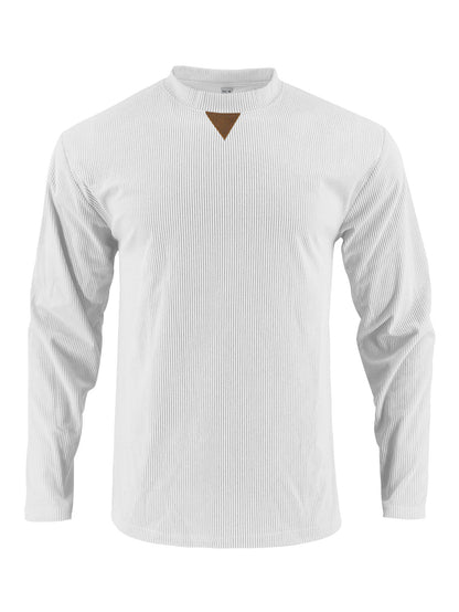 Herren Sportshirt Langarm mit Strukturdesign Modern