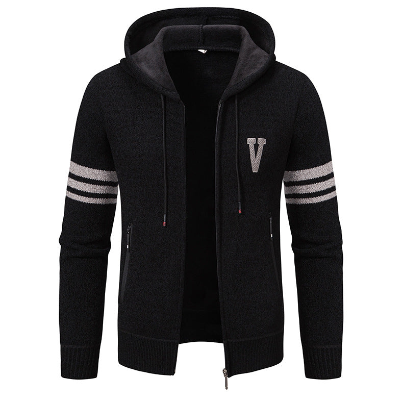 Herren Freizeitjacke Stehkragen Kontraststreifen Modern
