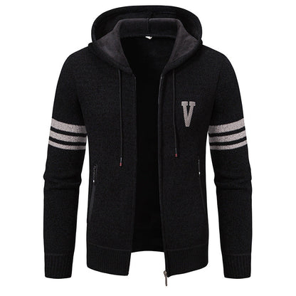 Herren Freizeitjacke Stehkragen Kontraststreifen Modern