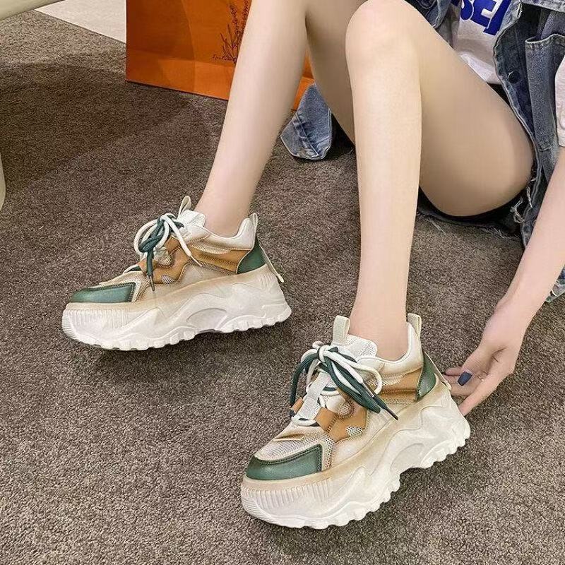 Damen Sneaker Chunky atmungsaktiv Mesh Sportlich