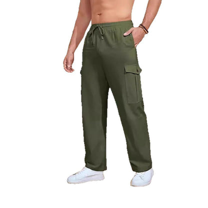 Herren Cargo-Hose Elastisch mit Taschen Sportlich