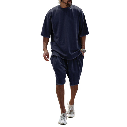 Herren Sommer Set Shorts Oberteil Relaxed Style