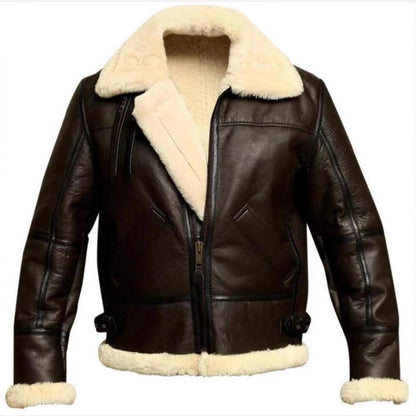 Lederjacke Herren Weich Teddyfutter Lammleder Schwarz - BerlinGlamour