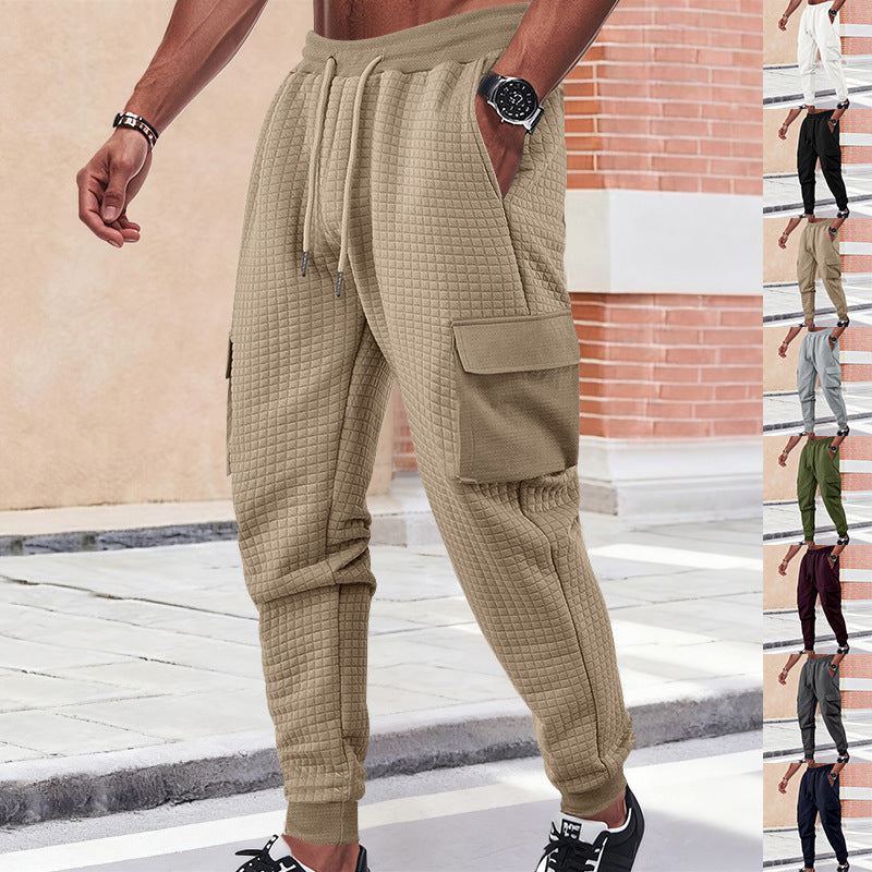 Herren Jogginghose Cargo Bequem Elastisch Grau - BerlinGlamour
