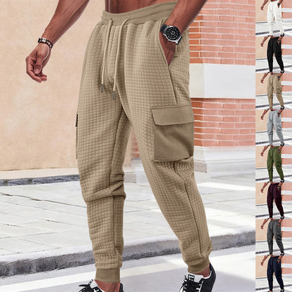 Herren Jogginghose Cargo Bequem Elastisch Grau - BerlinGlamour