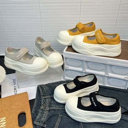 Damen Sneaker Sportlich Slip-On mit Klettverschluss